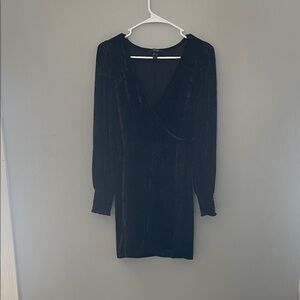 Forever 21 Elegant Black Long Sleeve Dress